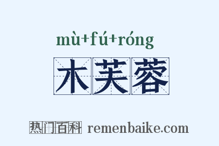 木芙蓉是什么意思的图片